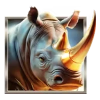 Rhino symbol with gold horn